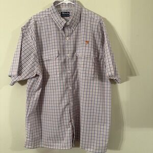 Bimini Bay Outfitters Men's 2XL Plaid Short Sleeve Shirt Fishing Outdoors